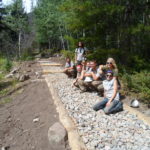 North Inlet Trail project - group shot on finished gravel trail