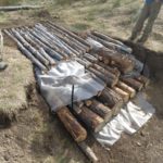 Sage Grouse Project - pile of logs for trail maintenance